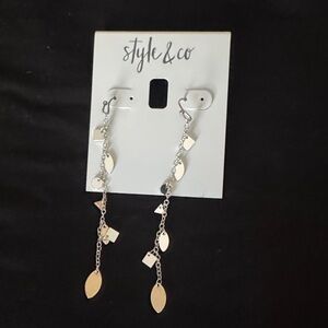 Style & Co. Silver Geometric Dangle Earrings